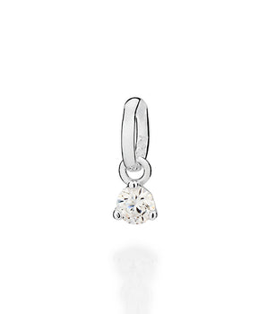 SILVER 925 SOLITAIRE STONE PENDANT