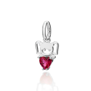 SILVER 925 LITTLE GIRL HEART PENDANT