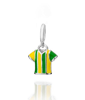 SILVER 925 BRAZIL SOCCER JERSEY CHARM