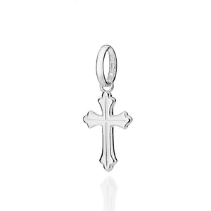 SILVER 925 MEN'S EDGY CROSS PENDANT