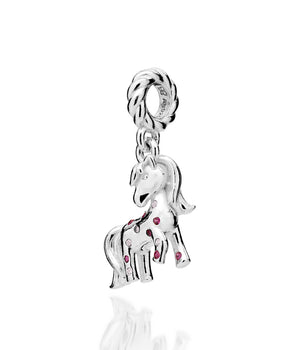 SILVER 925 GALLOPING SPIRIT HORSE CHARM
