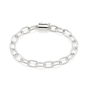 SILVER 925 CABLE LINK CHAIN BRACELET