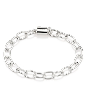 SILVER 925 CABLE LINK CHAIN BRACELET