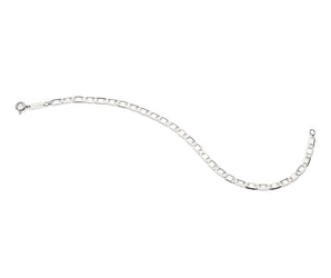 SILVER ANCHOR LINK BRACELET LARGE