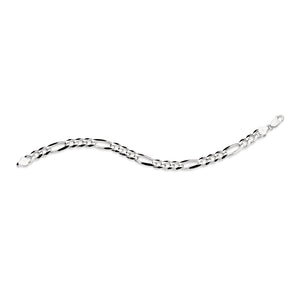 SILVER LARGE FIGARO LINK BRACELET LARGE