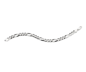 SILVER LARGE FIGARO LINK BRACELET XLARGE