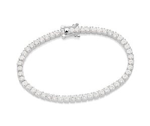 SILVER 925 LARGE RIVIERA BRACELET IN WHITE