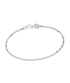 SILVER 925 BAR AND BEAD BRACELET