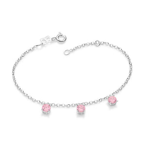 SILVER 925 PINK LIGHT BRACELET