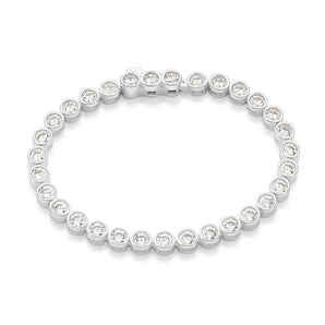 SILVER 925 ENGLISH RIVIERA SPARKLE LARGE BRACELET