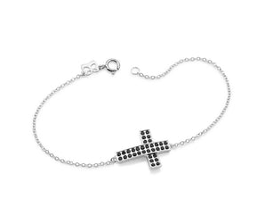 SILVER 925 MEN'S CROSS SMALL BRACELET