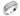 RHODIUM PLATED RING WITH ZIRCONIA