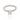 RHODIUM PLATED RING WITH ZIRCONIA