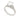 RHODIUM PLATED RING WITH ZIRCONIA