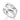 RHODIUM PLATED RING WITH ZIRCONIA