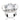 RHODIUM PLATED RING WITH ZIRCONIA