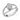RHODIUM PLATED RING WITH ZIRCONIA
