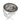 RHODIUM PLATED RING WITH ZIRCONIA AND STONE