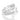 RHODIUM PLATED RING WITH ZIRCONIA