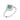 RHODIUM PLATED RING WITH ZIRCONIA