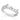 RHODIUM PLATED RING WITH ZIRCONIA
