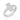 RHODIUM PLATED RING WITH ZIRCONIA