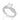 RHODIUM PLATED RING WITH ZIRCONIA