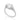 RHODIUM PLATED RING WITH ZIRCONIA