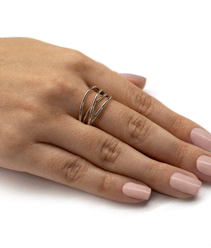 RHODIUM PLATED RING
