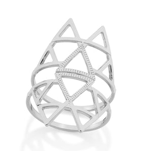 RHODIUM PLATED RING