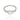 RHODIUM PLATED RING WITH ZIRCONIA