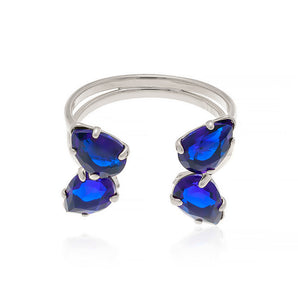 GOLD RING WITH CRISTALS