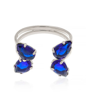 GOLD RING WITH CRISTALS