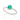 RHODIUM PLATED RING WITH CRYSTAL