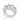 RHODIUM PLATED RING WITH ZIRCONIA