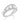 RHODIUM PLATED RING WITH ZIRCONIA