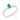 RHODIUM PLATED RING WITH CRYSTAL AND ZIRCONIA