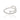 RHODIUM PLATED RING WITH ZIRCONIA