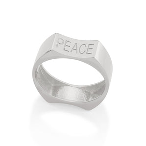 RHODIUM PLATED RING