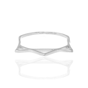 RHODIUM PLATED RING