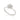 RHODIUM PLATED RING WITH ZIRCONIA