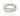RHODIUM PLATED RING WITH ZIRCONIA