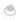 RHODIUM PLATED RING WITH ZIRCONIA