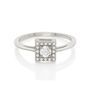 RHODIUM LUCID DREAMS RING IN WHITE