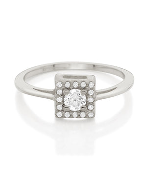 RHODIUM LUCID DREAMS RING IN WHITE