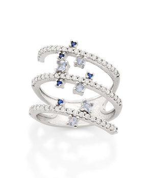 RHODIUM SPIRAL RING