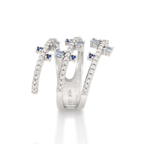 RHODIUM SPIRAL RING
