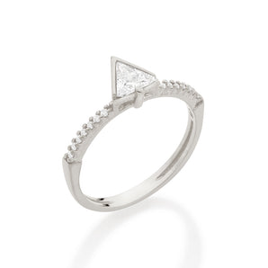 RHODIUM TRIANGLE RING