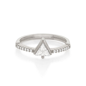 RHODIUM TRIANGLE RING
