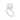 RHODIUM PLATED RING WITH ZIRCONIA